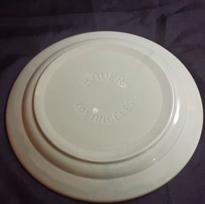 Vtg 13" Bauer jade green serving plate